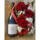 COFFRET "AMOUR FLEURS ET VIN ROUGE"