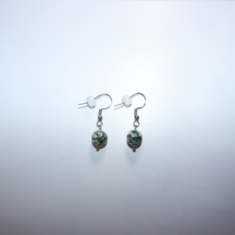 Boucles d'oreilles en agate arbre