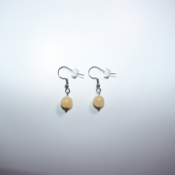 Boucles d'oreilles en calcite jaune