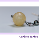 Boucles d'oreilles en calcite jaune