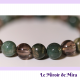 Bracelet Agate Mousse, Rhyolite & Quartz Fumé