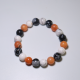 Bracelet Calcite orange, Howlite & Obsidienne Neige