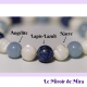 Bracelet Nacre, Angélite & Lapis-Lazuli