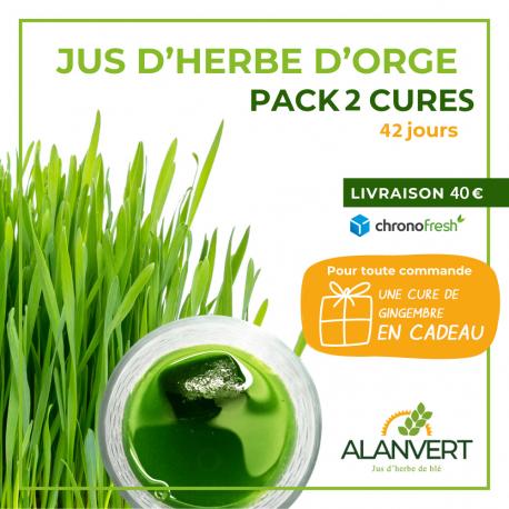 PACK 2 CURE - 42 jours - Jus d'herbe de blé surgelé