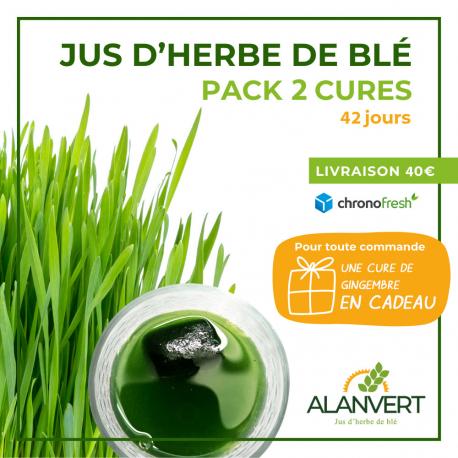 PACK 2 CURE - 42 jours - Jus d'herbe de blé surgelé