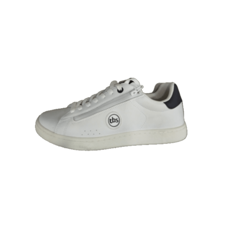 Tennis cuir blanc zip TBS