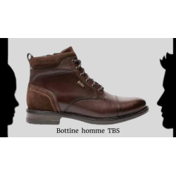 Bottine cuir marron TBS homme