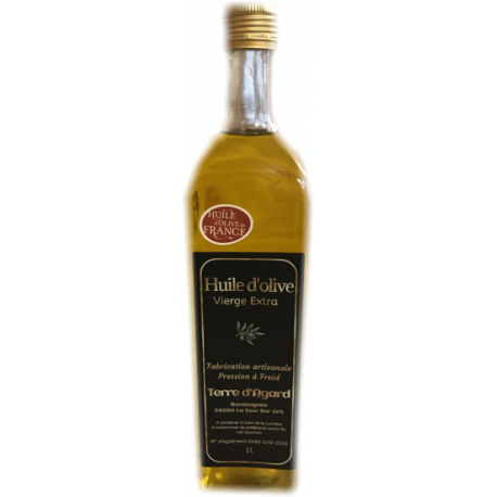 Huile d'olive Artisanale  bouteille verre 1 l