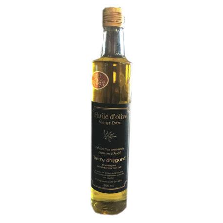 Huile d'olive Artisanale  bouteille verre 500 ml