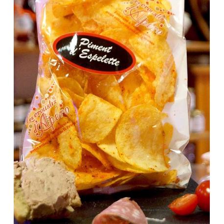 CHIPS ARTISANALES AU PIMENT D'ESPELETTE 125GR